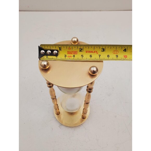 Vintage Gold Toned Brass Hourglass/ Penco Decorative Brass 12.5 Minute Timer, - Picture 10 of 10